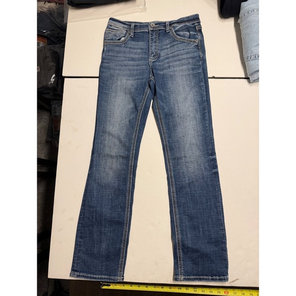 BKE Denim - BKE Conner Straight Leg Jeans Med Wash Stretch Denim JBK8144R Womens 16 Regular
